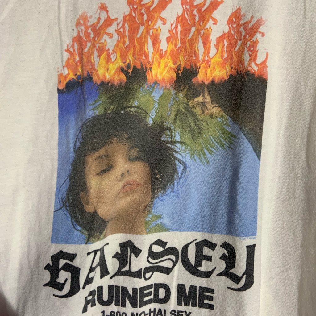 Halsey Ruined Me Small White T-Shirt